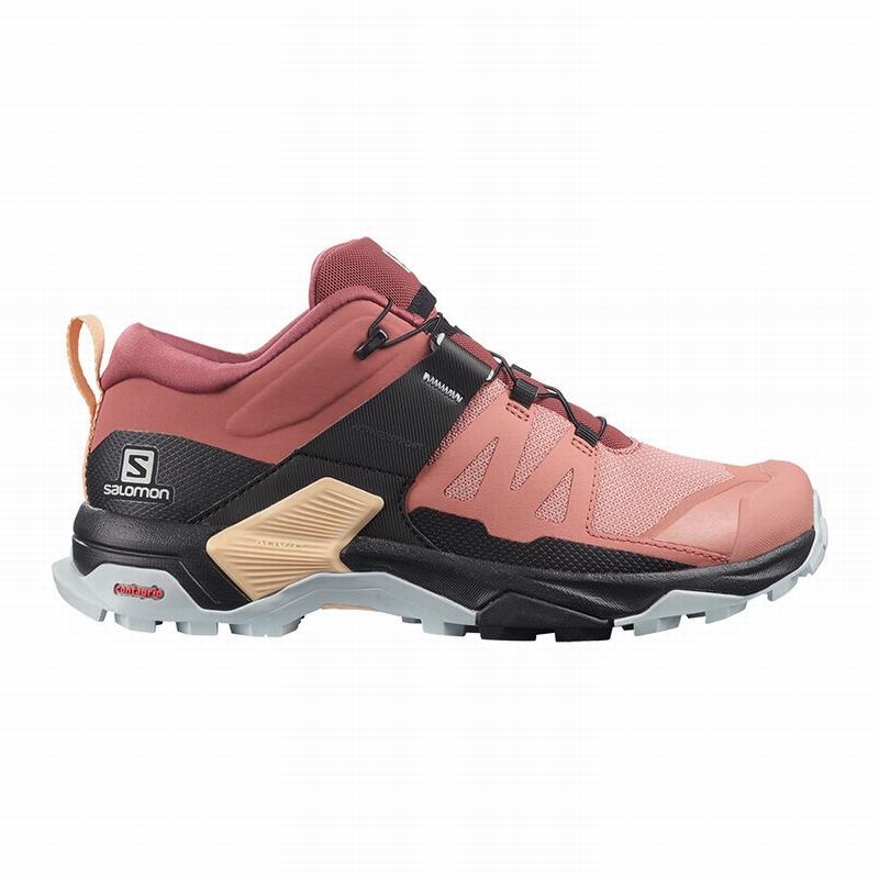 SALOMON X ULTRA 4 Philippines - Women's Hiking Shoes - Dark Red/Cream | 743610-DLT